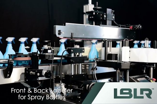 LBLR Front and back labeler for spray bottles labeling machine